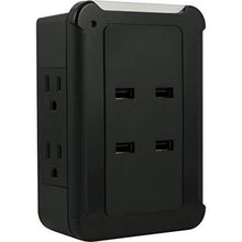 Charger l'image dans la galerie, GE Wall Tap Surge Protector - 4 Outlets, 4 USB 4.2A Charging Ports, 800J