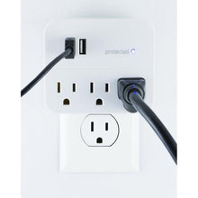 Charger l'image dans la galerie, GE Wall Tap Surge Protector - 3 Outlets, 2 USB Charging Ports, 560 Joules
