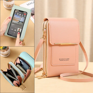 Multi-Functional Vertical Wallet W/Touch Screen Mobile Phone Bag