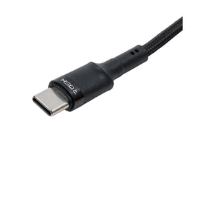 Rush Braided Type C to Type C Cable (Black)