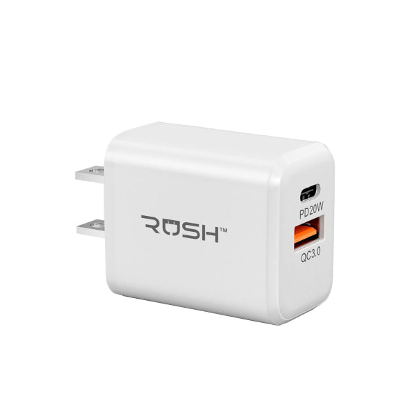Rush Fast Charge PD Adapter w  USB and Type C Ports (20w)